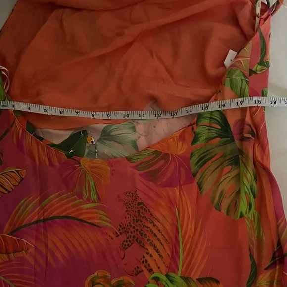 FARM Rio One-Shoulder Dress Ombré Forest Multicolor, Size XL - Picture 11 of 15